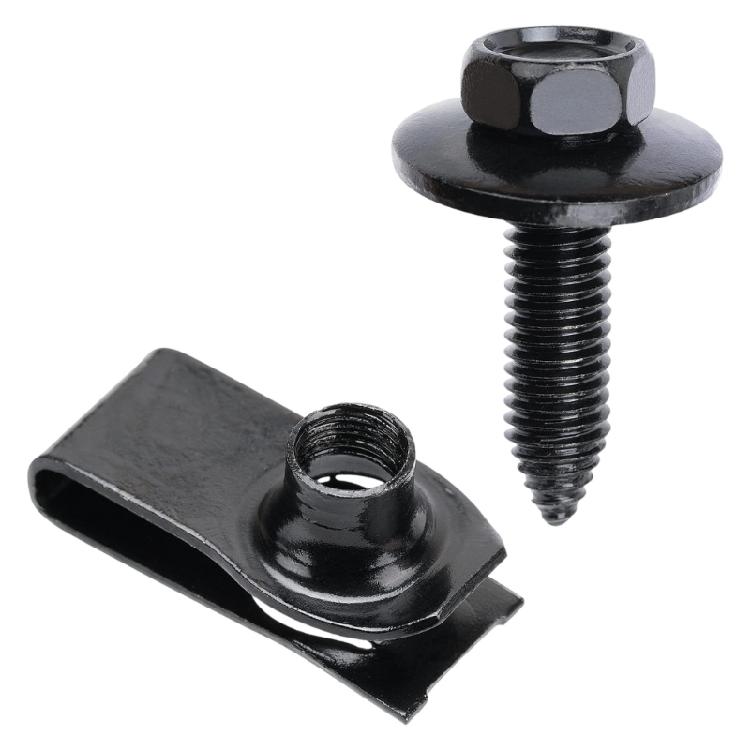 

M8x30mm Hexagonal Bolt And U Nut Clamp Set For Truck Chassis Guard Rail Mud Flap Securing Rust Resistant