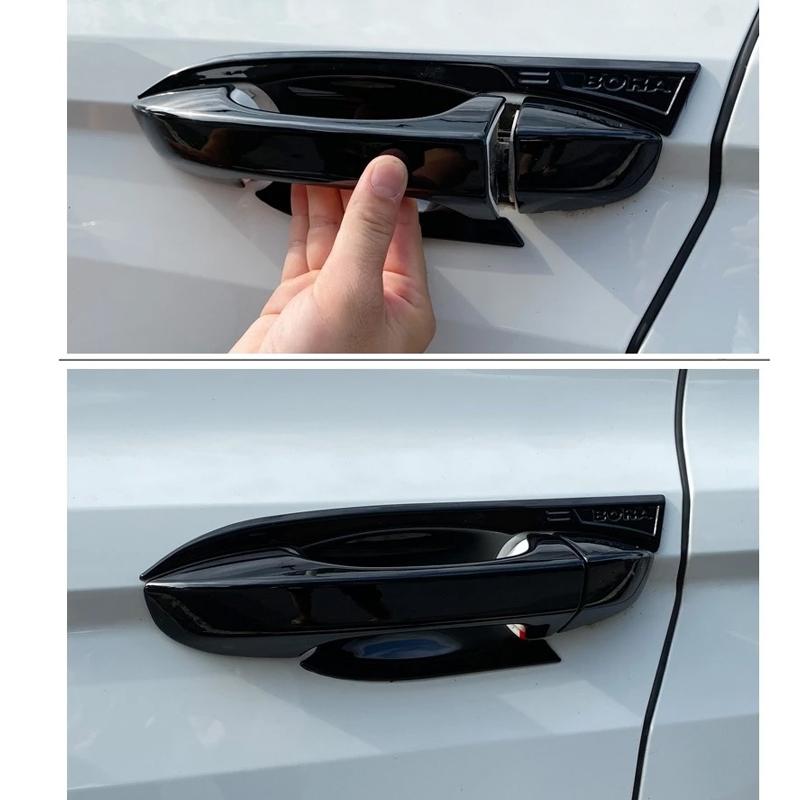 For Renault Megane 4 MK4 IV 2016~ 2018   Gloss Black Door Handle Cover Car Exterior Accessories Rustproof Stickers
