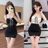 Sexy Pure Desire Temperament Slim Skirt Design Sense Perspective Lace Splicing Suspender Dress