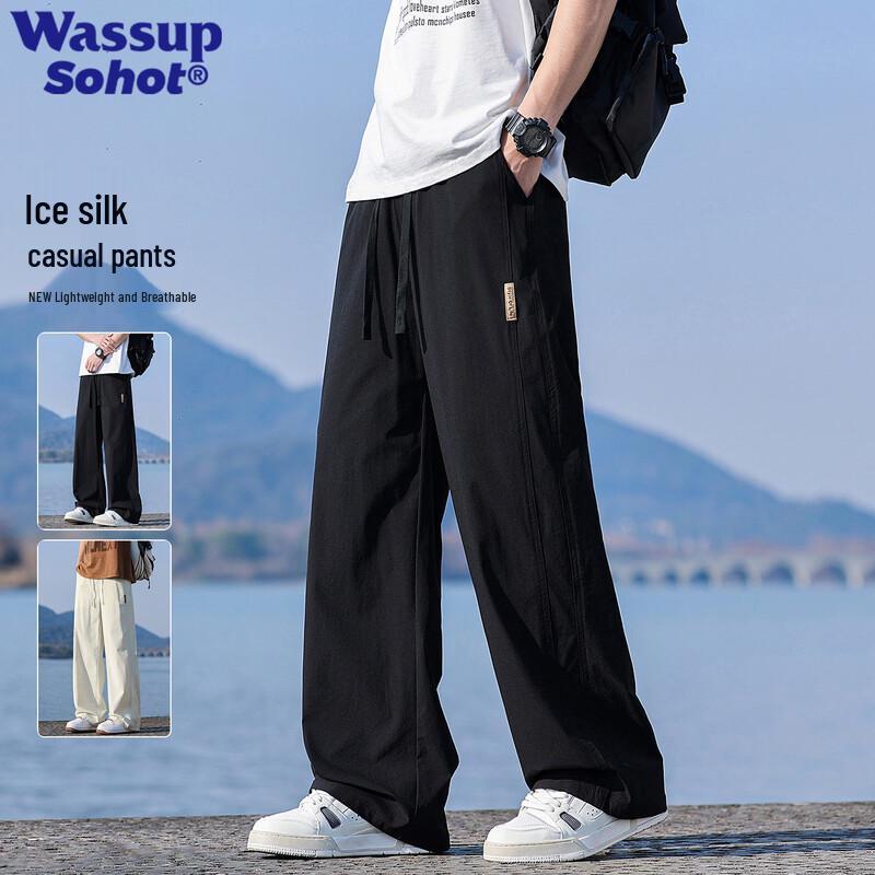Wassup Sohot Men s Ice Silk Casual Apparel M