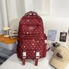 Schoolbag School Bag Junior High School Girls Pain Bag Korean Large Capacity High School Students Backpack Women's Star Printed Versatile Backpack