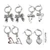 4Pairs Heart and Butterfly Earrings Stylish Drop Earrings Earwear for Women Girl