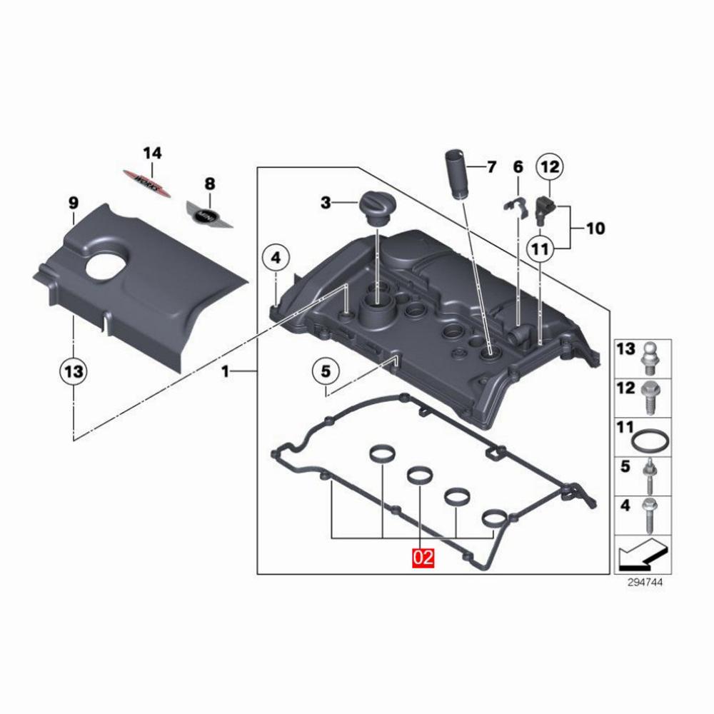 11127582400 Valve Cover Gasket Set For Bmw Mini R56 R57 R58 R60 R61