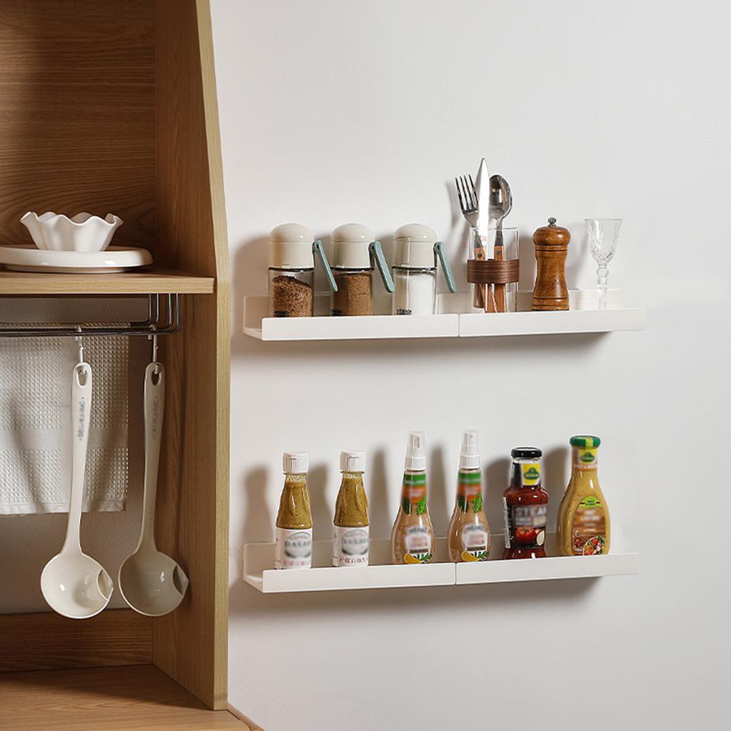 Multifunctional Storage Rack Punching-Free Bathroom Kitchen Storage Rack Lengthen Plastic Dormitory Cosmetics Holder