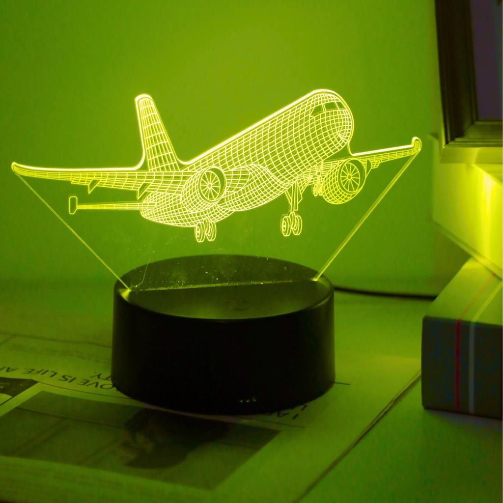 3D night light creative airplane design as a special gift for friends, decorating the room atmosphere as a holiday gift