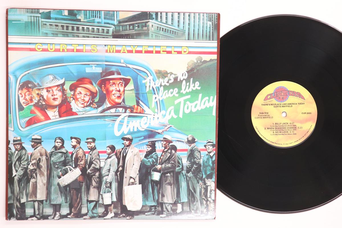 

LP Record CURTIS MAYFIELD Theres No Place Like America Today CUR2003 CURTOM 1989 US SoulFunk Used