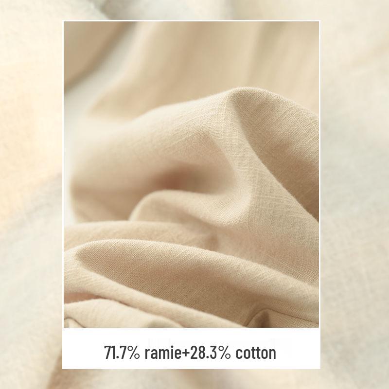 Men's Summer Cotton-Linen Loose Fit Beach Shorts