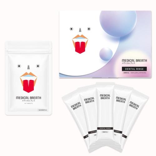 

[ ] Medical Breath + Dental Rinse Bad Breath Care Intensive Set Official Online Store (1 bag of 24 tablets + 1 box of 15 packets) Supplement Tablet Mo