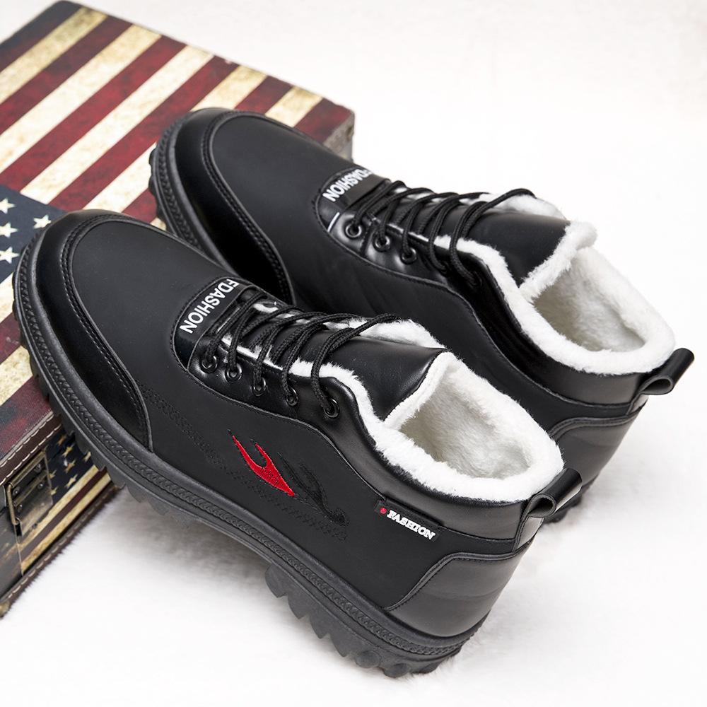 

High-top snow boots men s winter velvet thickened warm cotton shoes Korean version fashion casual shoes outdoor sports men s shoes 39