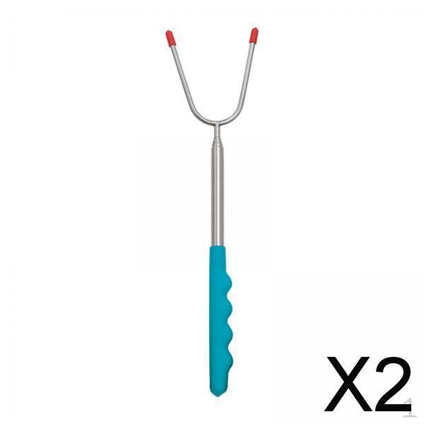 

2xCampfire Fork Roasting Sticks Multipurpose Portable Reusable Telescoping Stainless Steel Bbq