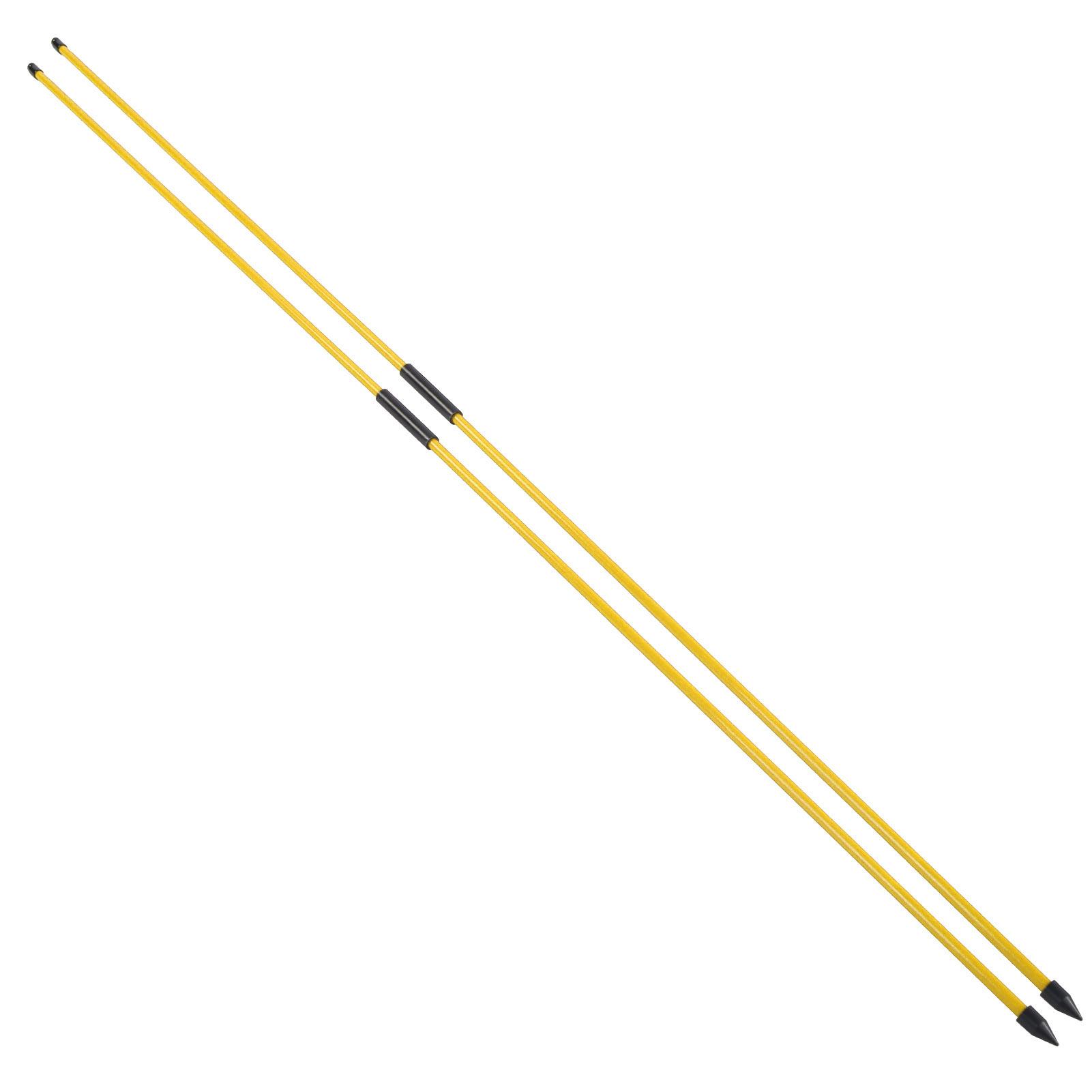 

Стекловолоконные гольф-палки для выравнивания 2 секции Складная палка-индикатор направления для гольфа Желтая