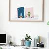 2Pcs Magnetic Bookshelf Whiteboard Reusable Metal Display Stand with Strong Magnetism Floating Book Holder