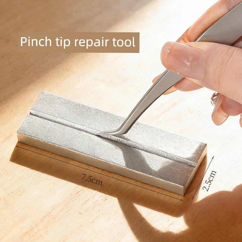 Eyelash Tweezers Repair Tool, Multifunctional Repair and Correction Tweezers, Utility Knife, Specialized Grinding Diamond Stone for Eyelash Salons Tweezers Repair Tool