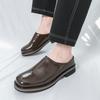 Mode Mode Plateau Herren Kunstleder Slipper Schuhe Business Dicke Sohle Trend Mode Männlich Halbschuhe Slipper Freizeitschuhe