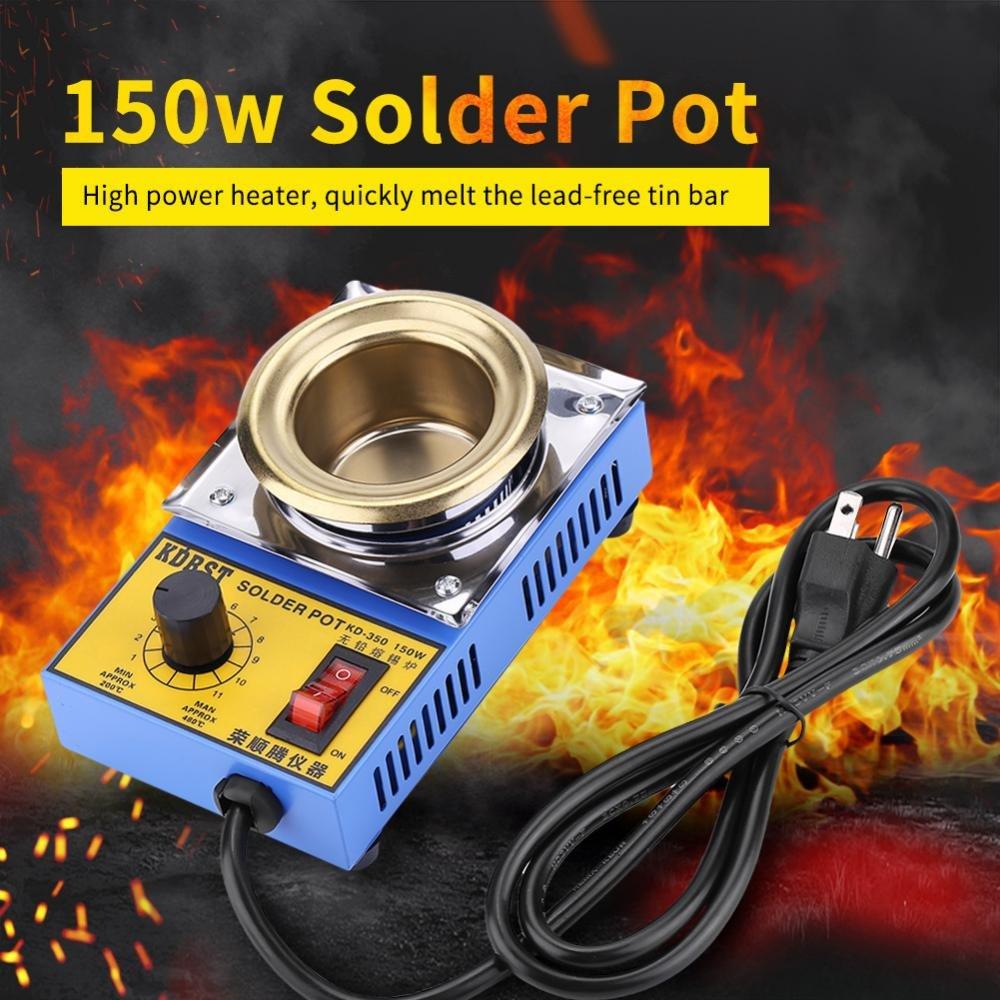 150W-50mm Titanium Alloy Molten Soldering Pot, Lead-Free, Analog Soldering Pot, 110V, 200℃-450℃
