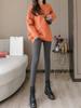 Winter Vintage Thicken Lambwool Leggings Women Warm Fleece Lined Thermal Ankle-Length Pants Sexy Hight Waist Skinny Fitness Leggins