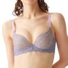 Gunze Wired Bra with Insertable Soft Misty Blue Pads, Wire, Tuche, JB3027P, Women's,