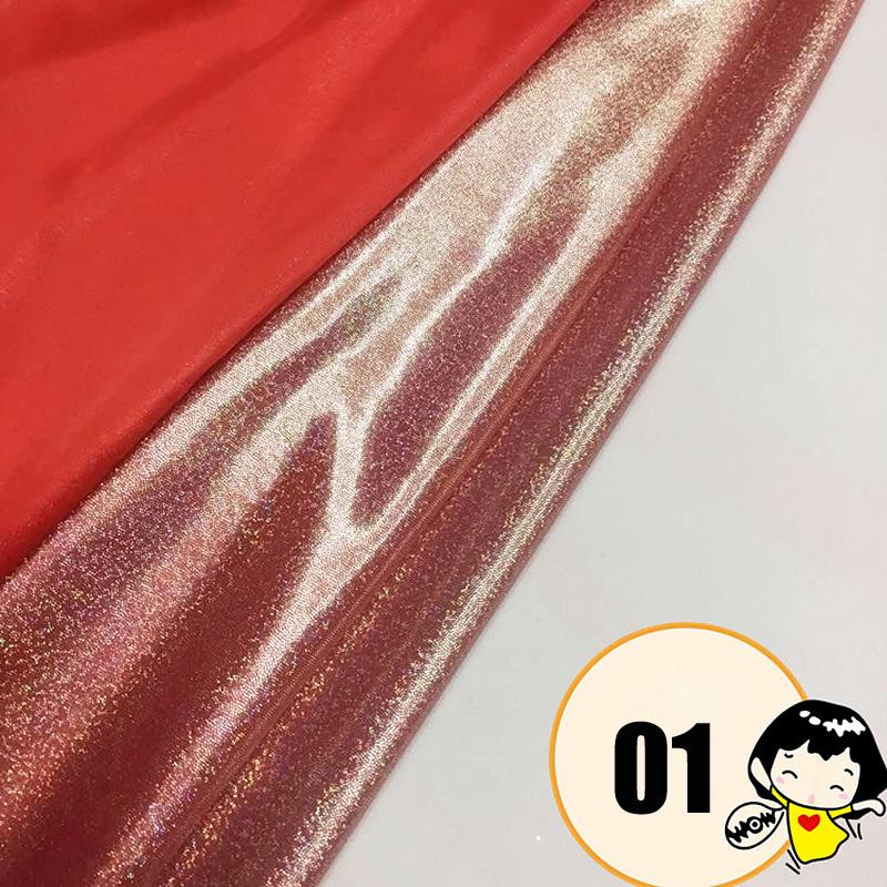 100*150cm Holographic Fluorescent Fabric Stretch Colorful Shiny Iridescent Laser Fabric DIY Sewing Stage Wedding Dress Decor