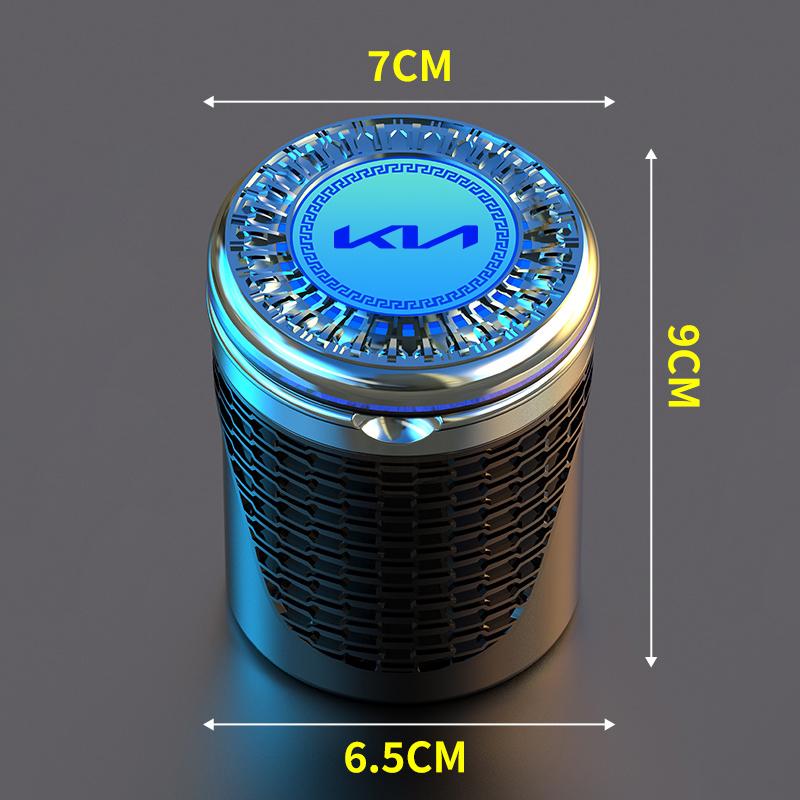 Car Ashtray LED Noctilucent Cigarette Butt Trash Box Accessories For KIA K5 K9 Sorento Ceed Sportage Carnival Stinger Forte Niro zpjm80