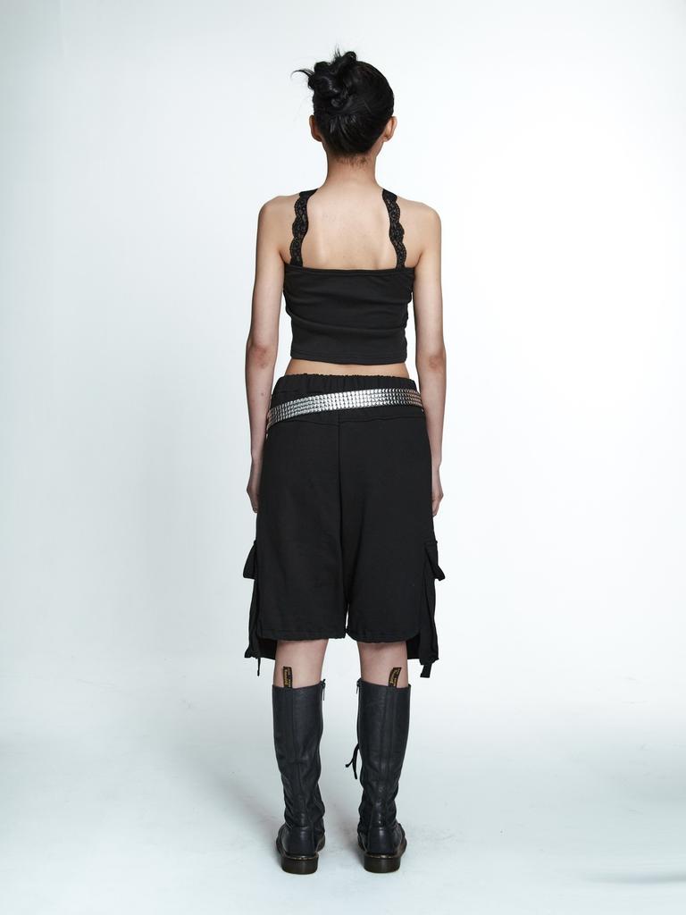 MLK Pocket String Bermuda Pants (Black)
