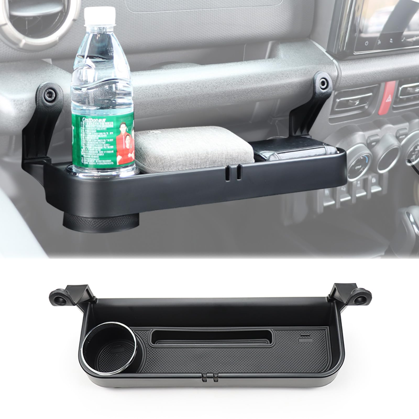 

Новый Suzuki Jimny Jimny Sierra Jimny Nomad JC74 Ящик для хранения на пассажирском сиденье с подстаканником и индивидуальным дизайном для использования внутри и снаружи JB64, JB74, чёрный