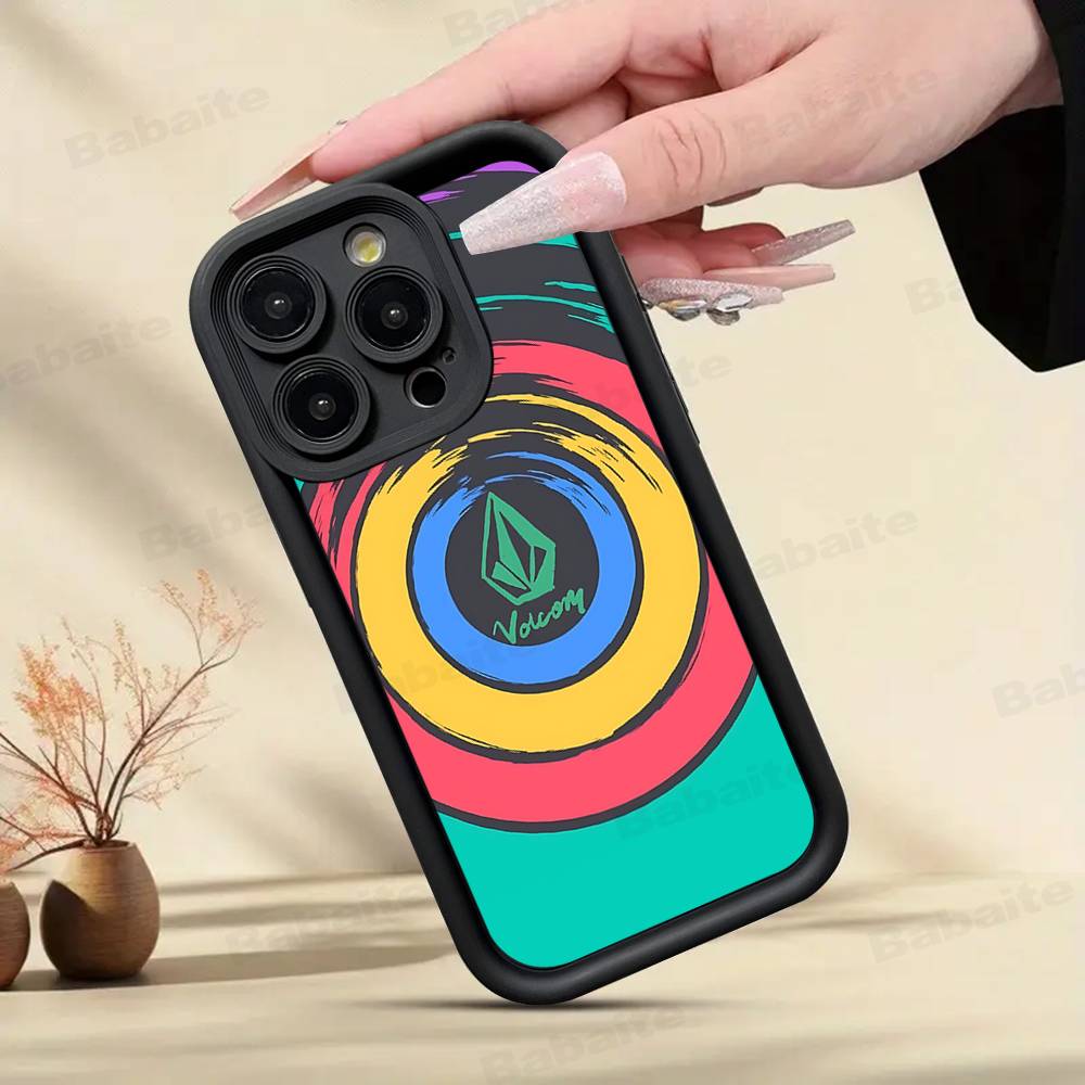 V-Volcom LOGO Fashion Phone Case For IPhone 17 16 15 14 13 12 11 Pro Max Anti Drop Soft Cover