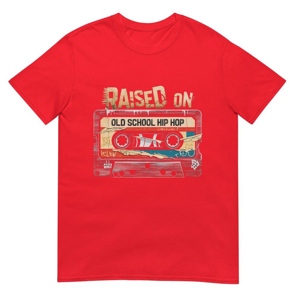 Raised On Old School Hip Hop Tshirt Cassette Graffiti Rap TShirt S