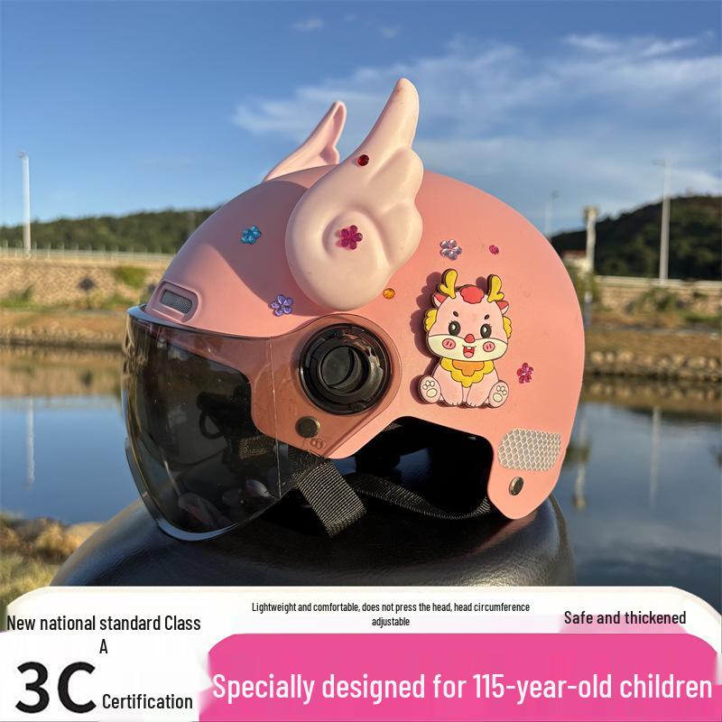 New 3C Certified Kids' Helmet (Ages 1-15) - Breathable, Sun-Protective, Impact-Resistant for Summer