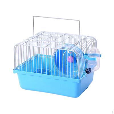 Hamster Cage Small Dish Supplies Feeding with Water Bottle Accessories Toys Carry Case