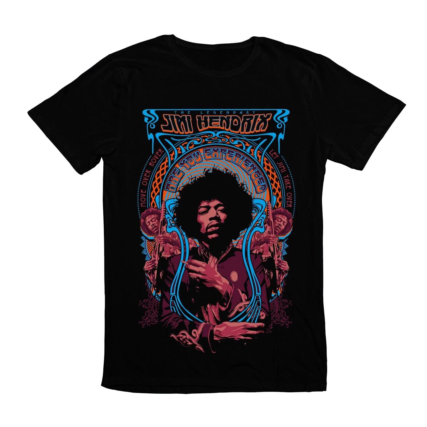 Retro Jimi Hendrixs Guitar Singer Music R&b Rock Blues Band Cool Tee T-shirt S