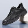 Leather shoes men's 2025 autumn new sports and leisure board shoes men's trend British tooling shoes men's trend