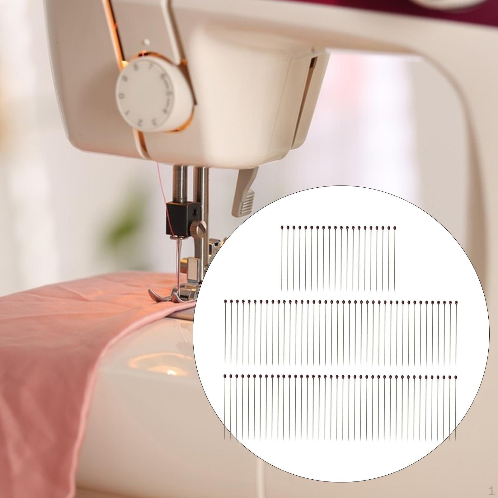 

100 Pieces Straight Pins Fine Satin Pin 1.54in Premium Extra Dressmaker Head for DIY 54