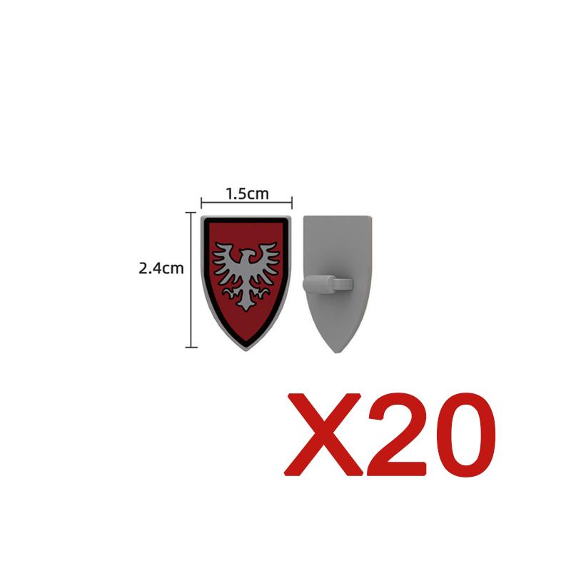 MOC Medieval Building Blocks Character Accessories Shields Armor Vests Warhorses Flags Set Mounts Toy Gifts Compatible Bricks