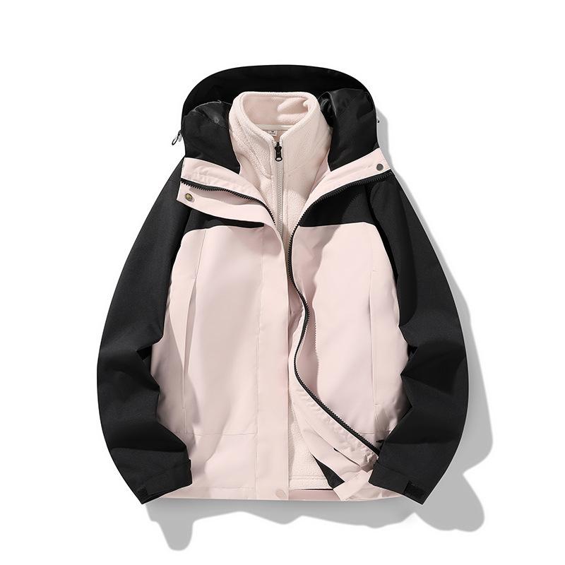 3-in-1 Jacket Hooded In Autumn and Winter, Removable, Thickened, Warm and Windproof Sports and Casual Couple Jacket