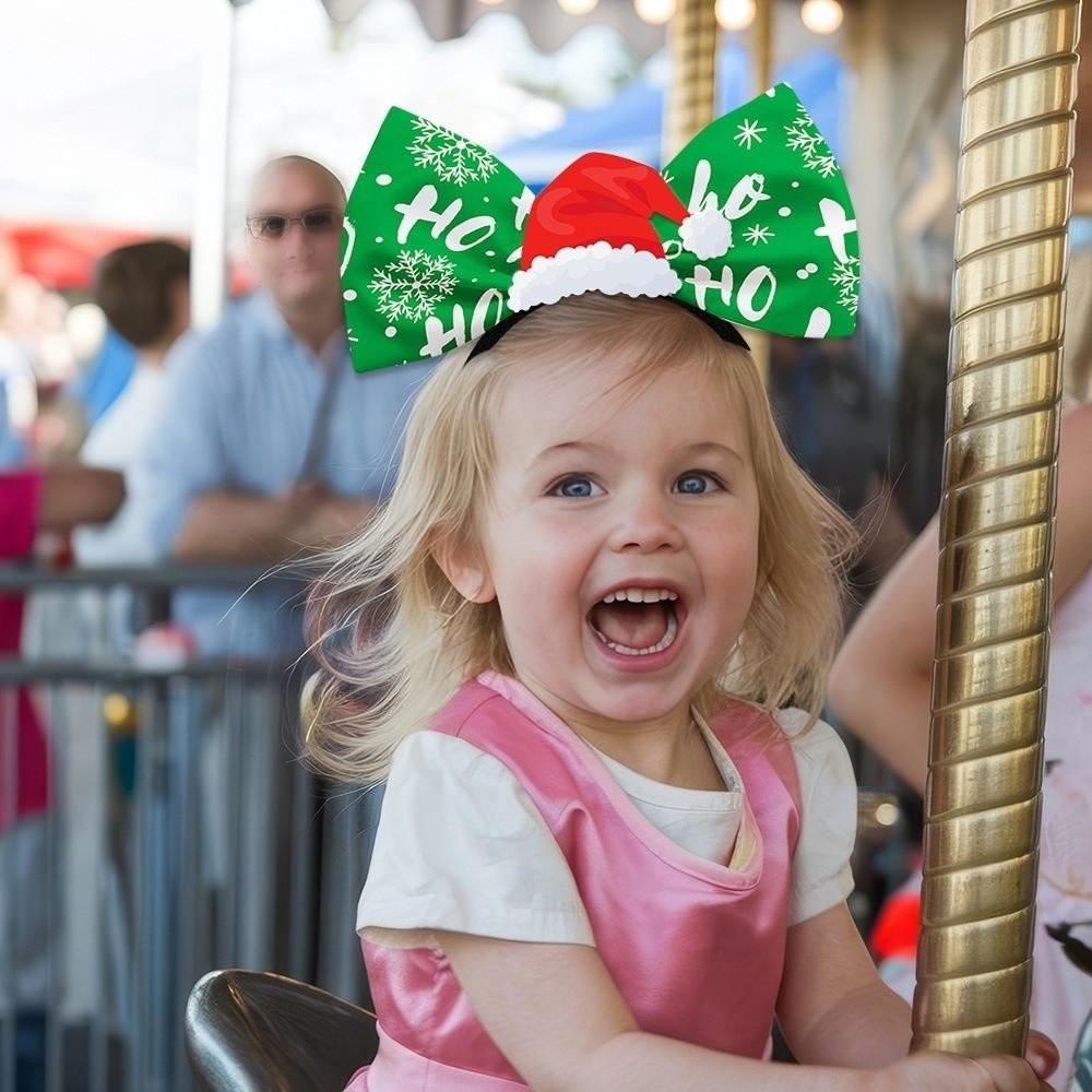 Elk Christmas Headbands Bowknot Cartoon Holiday Hairbands Costume Party Accessories