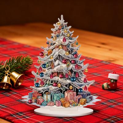 Christmas Tree Ornaments Acrylic Rhinestone Art Painting Table Decor Relaxing Xmas Crafts Unique Festive Holiday Gifts