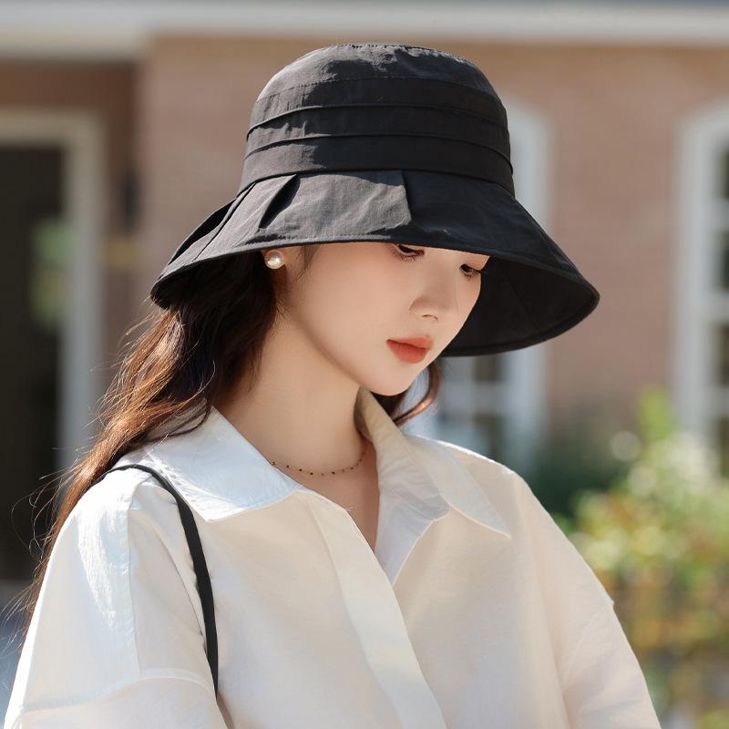 Summer New Hat Women's Sun Protection Sun Hat Premium Sense Bucket Hat Summer Outdoor Sun Hat