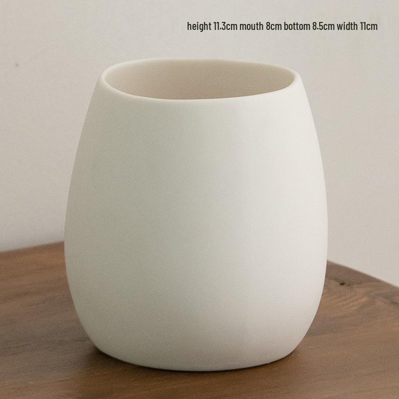 

Элегантная Белая Керамическая Ваза для Свежих или Сушеных Цветов - Декор для Дома, Центральный Элемент Стола, Гидропонная Композиция