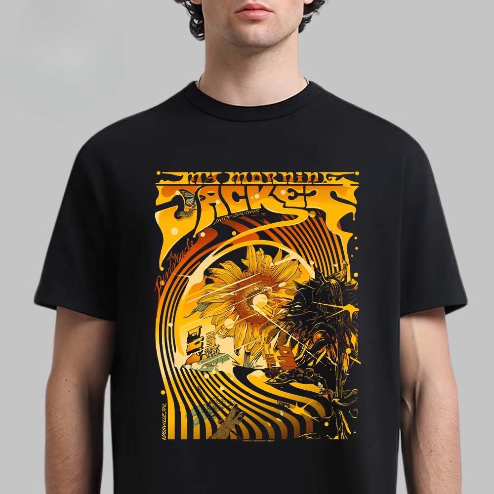 My Morning Jacket Boston 2023 Concert Graphic Tee Indie Rock Streetwear Casual Unisex Top