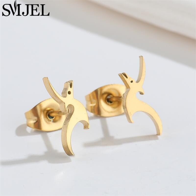 Cartoon Animal Design Dinosaur Stud Earrings for Girls Daily Jewelry Funny Tyrannosaurus Earings Mini Ear Jewelry Party Gifts