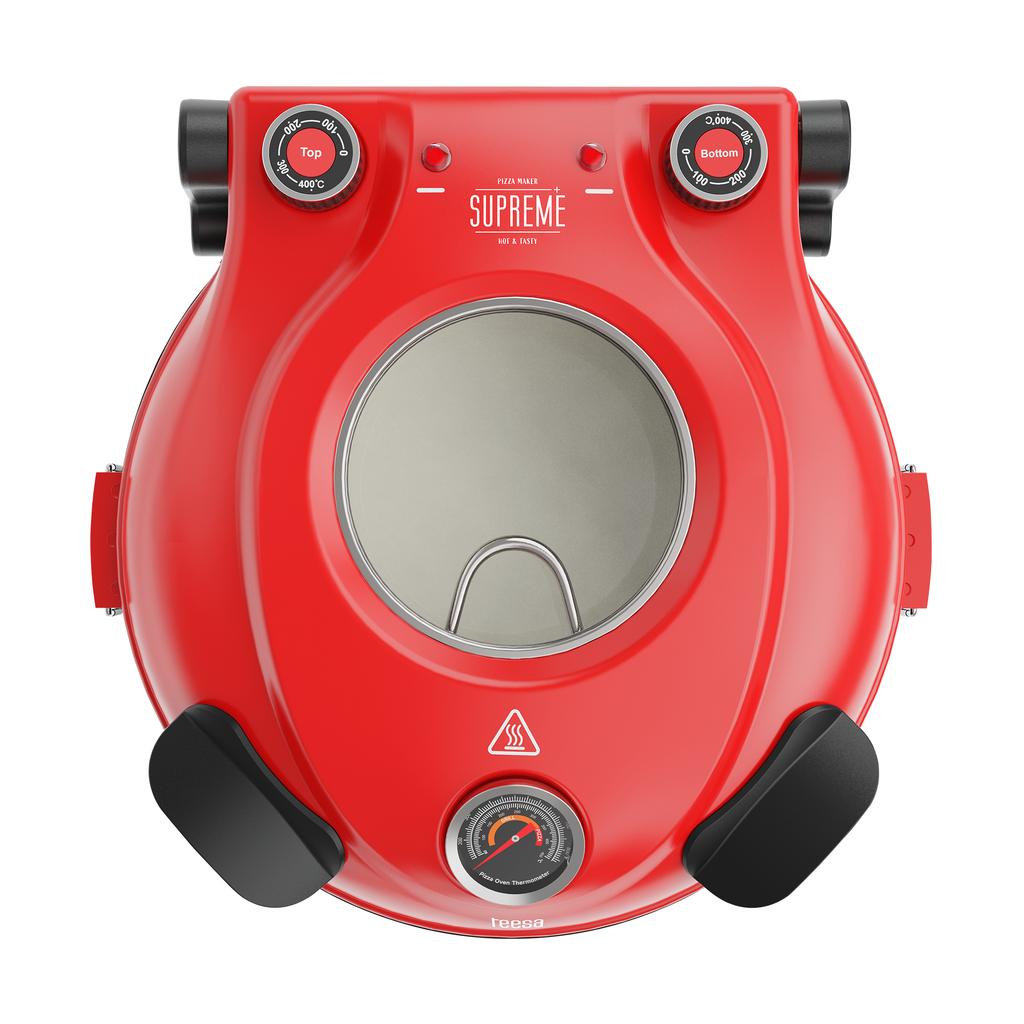 Teesa Supreme Pizza Oven + Window Shovel 405°C Stone 1200W Strong