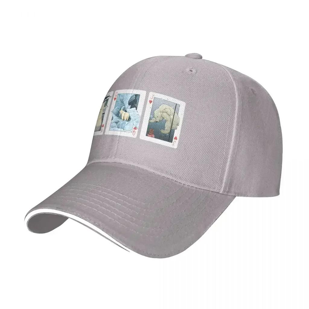 Polar Bear Hearts Cards Print Baseball Cap  Rugby Sun Hats For Women Unisex's