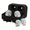 Totenkopf Eisballform Silikon 3D Flexible Eiswürfelbehälter BPA-frei Eiswürfelformen für Gefrierschrank Horror Totenkopf Kopf Cocktail Eisballbereiter