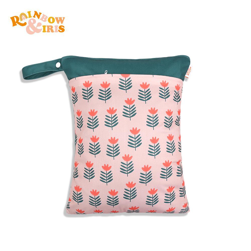 

Подвесная сумка для подгузников с скандинавским принтом: Разделение мокрого/сухого, Двухслойная водонепроницаемость 30x40 cm