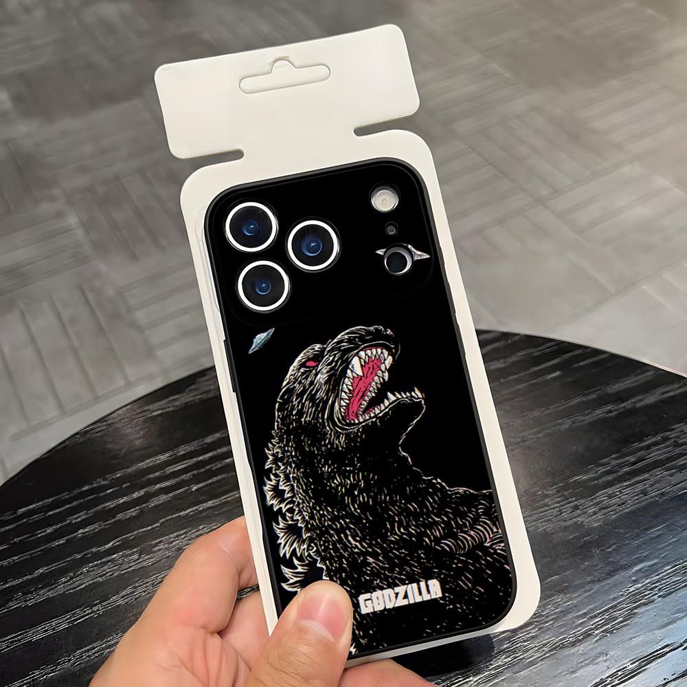 

G-GodzillaSE M-Monster Phone Case For IPhone 17 Air 16 E Pro Max 15 14 13 Mini 12 Pro 11 Max Plus Black Soft Shell iPhone 16 Pro