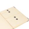 Document Organizer Folio Secure Storage Prevent Loss PU Leather Expanding File Folder Beige