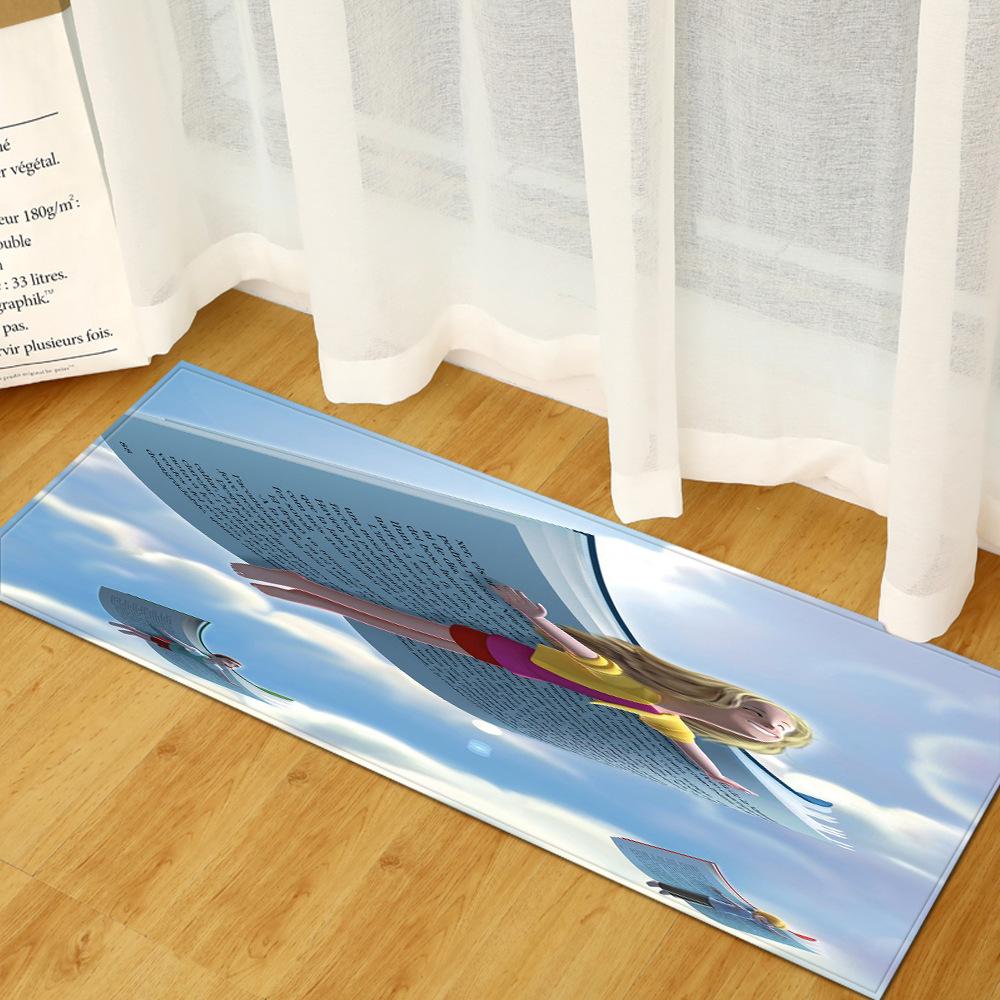 Fresh Bathroom Non-Slip Door Mat Bathroom Mat Kitchen Absorbent Long Floor Mat Bedroom Living Room Carpet