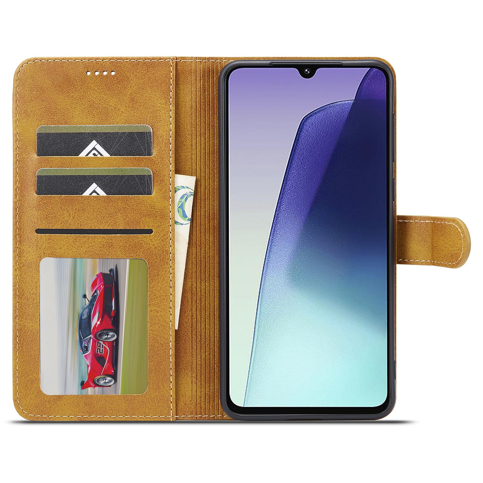 

LC.IMEEKE For Xiaomi Redmi A4 5G Case Calf Texture PU Leather Stand Wallet Phone Cover Black