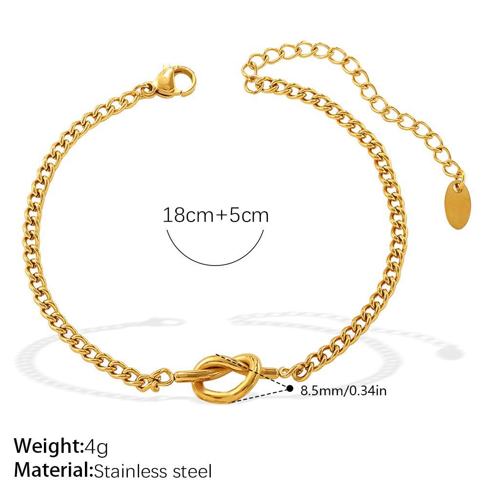 

Подвеска с 26 буквами и браслет «Узел сердца», женские элитные украшения из нержавеющей стали 18 карат.