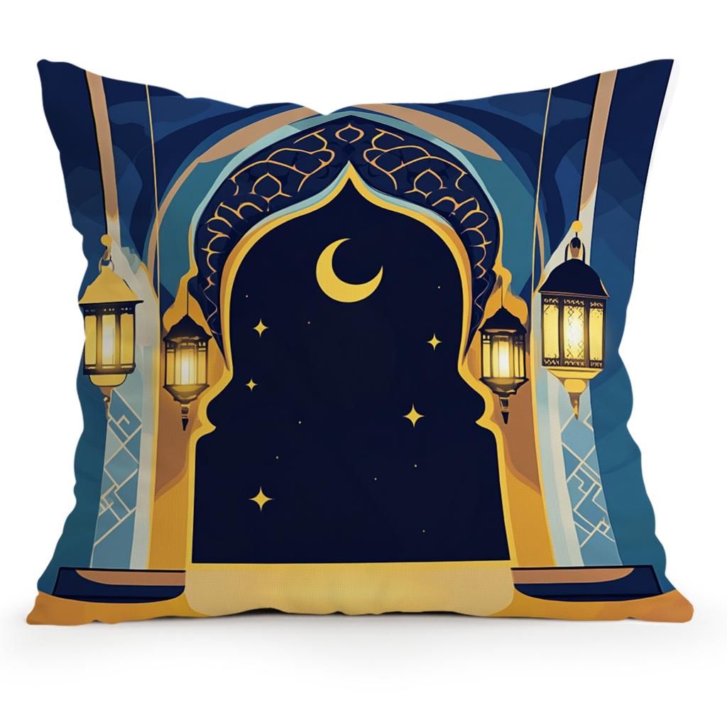 Islamic Architecture Pillowcase Printed Polyester 40/45/50Cm Throw Pillowcover Decorative Sofa Cushion Pillowslip Home Decor